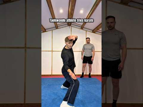Taekwondo athlete tries KARATE…