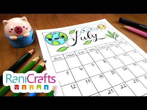 DIY - JULY CALENDAR - ORGANIZATION | BULLET JOURNAL