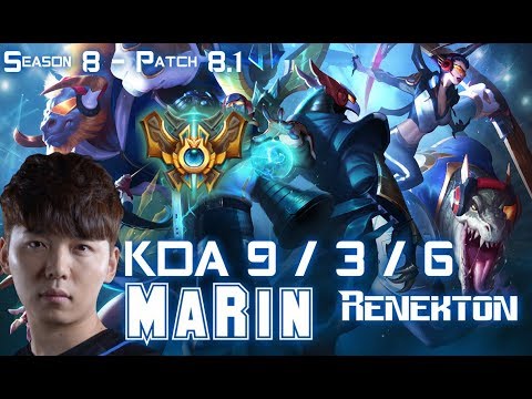 MaRin RENEKTON vs YASUO Top - Patch 8.1 KR Ranked