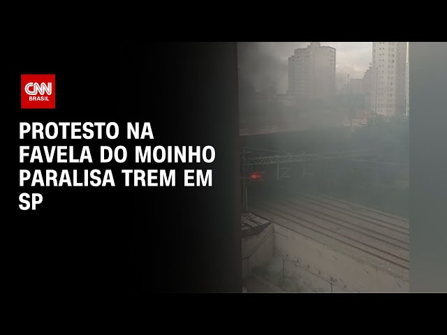 Linhas de trem em SP são paralisadas após protesto na Favela do Moinho | CNN 360°