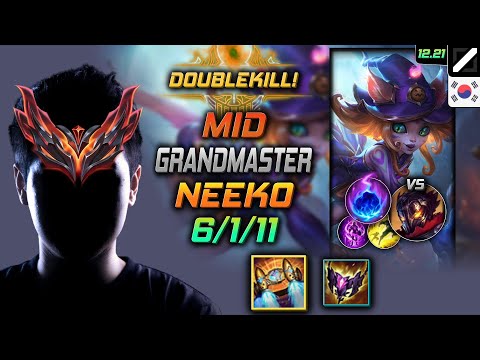 천상계 미드 니코 템트리 룬 벨트 유성 - GrandMaster Neeko Mid vs Viktor - 롤 KR 12.21