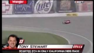 2005 Stater Bros. 300 Qualifying Tony Stewart shatters a track record in Busch qualifying