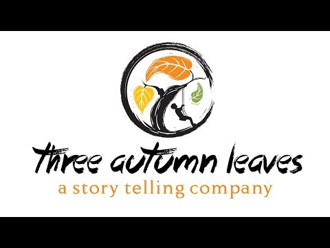 Three Automn Leaves A Story Telling Company Logo