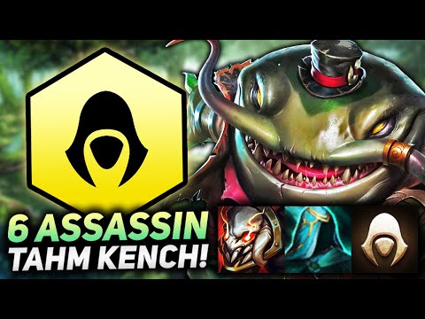 6 ASSASSIN TAHM KENCH BACKLINE ONE-SHOT CHOMP!! | Teamfight Tactics Patch 12.6
