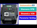 SIEMENS VFD Sinamics V20 Parameter Settings