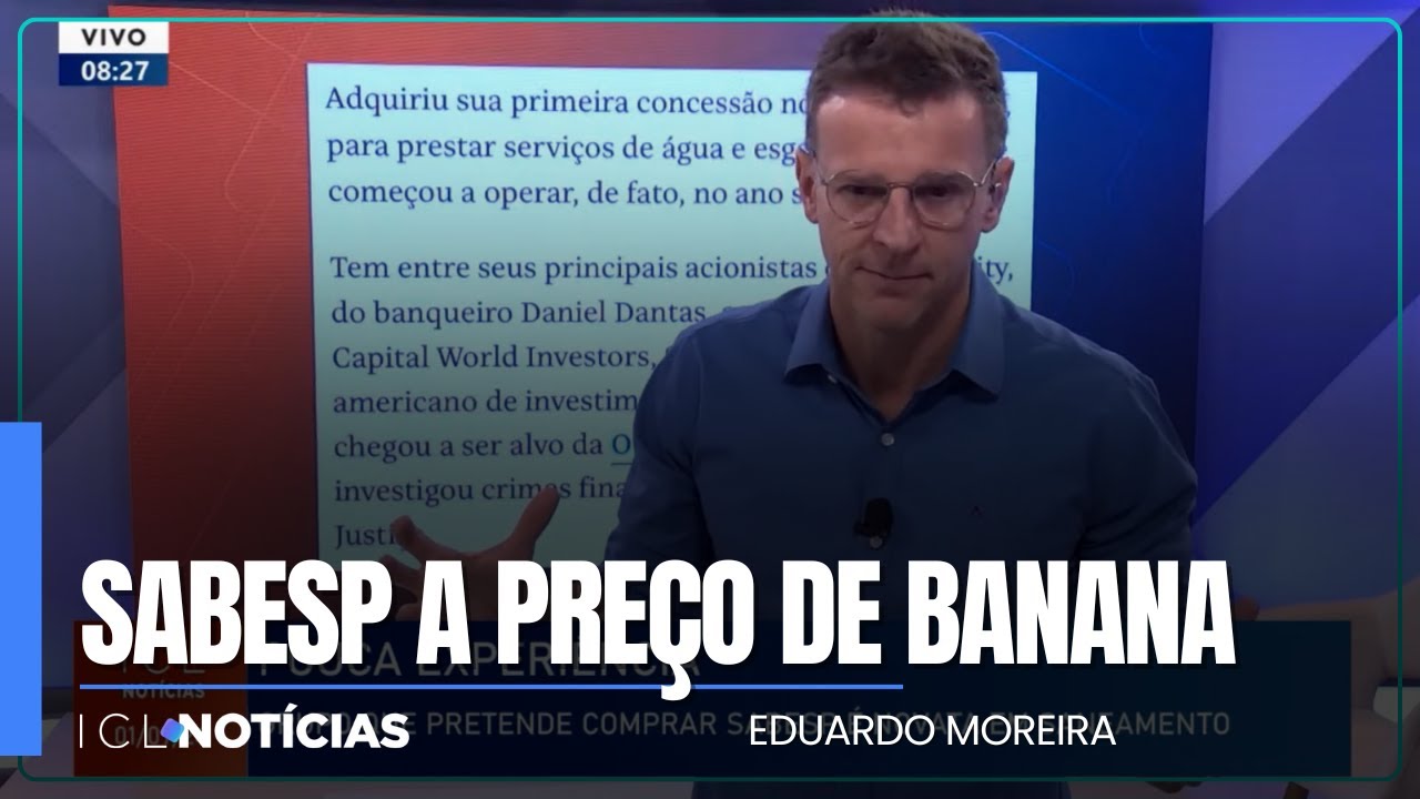Ações da Sabesp foram vendidas a preço de banana