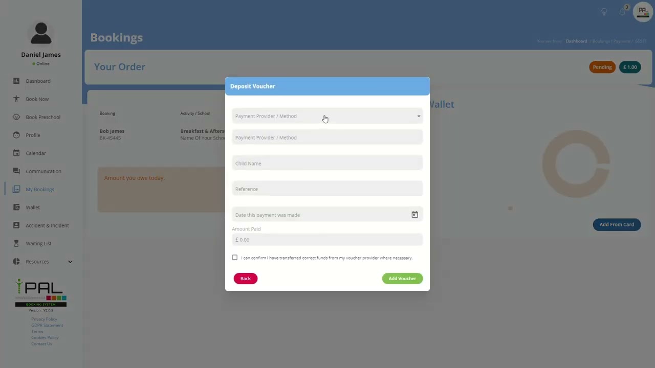 Finding and paying an outstanding payment