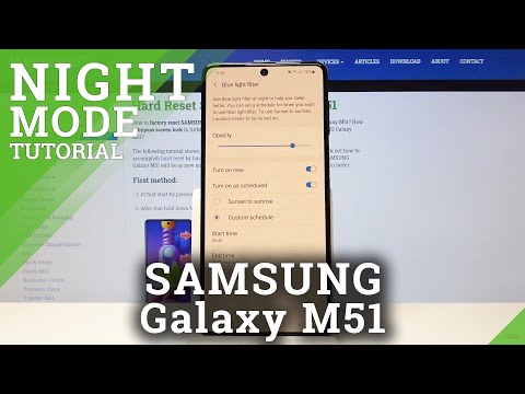 How to Activate Eye Comfort Mode on SAMSUNG Galaxy M51 - Turn On/Off Blue Light Filter