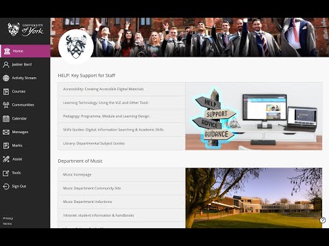 Blackboard Learn Navigation Staff