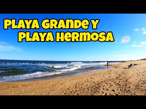 PESCA en PLAYA GRANDE y PLAYA HERMOSA, PIRIAPOLIS la playa llena de pescadores