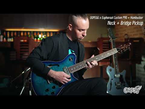 OOPEGG Trailbreaker Mark-2 Limited Edition H-P90 w. Gotoh 510FX-6 / Transparent Blue Burst image 8
