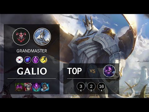 Galio Top vs Kennen - KR Grandmaster Patch 11.21