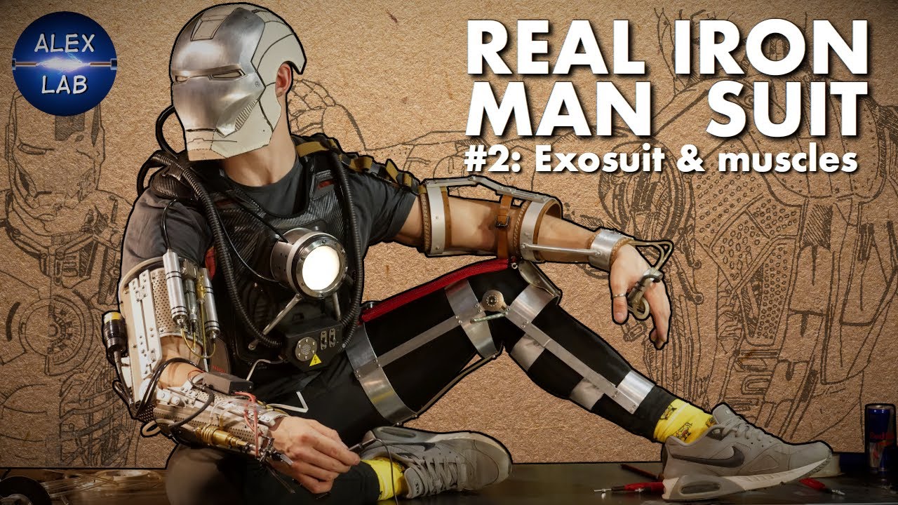Building real Iron Man suit (Part#2: Exosuit, hydrogen muscles \u0026 EMG sensors)