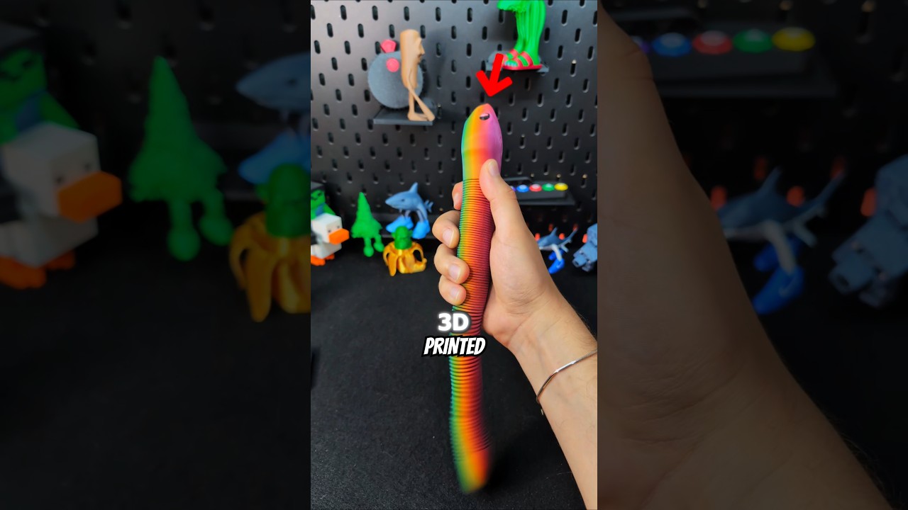 3D Printed RAINBOW Slinky Snake