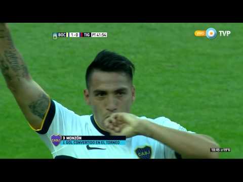 Gol de Monzón. Boca 1 - Tigre 0 | Primera División 2015 - Fecha 29