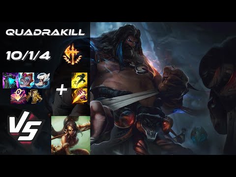 JUNGLE Udyr vs Nidalee [QUADRAKILL] - NA Grandmaster Patch 14.12