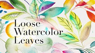 Easy Watercolor Leaves - One Brush Painting