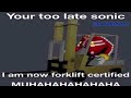 Eggman Is Now Forklift Certified