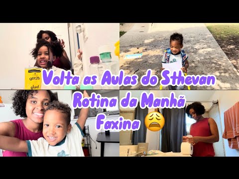Vida nos Estados Unidos:Rotina da Manhã/Faxina + Volta as Aulas do Sthevan,Ele Amou 🥰 #rumoa5k