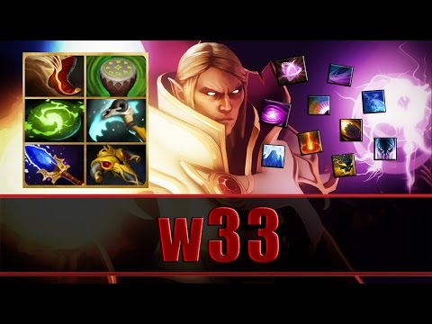 w33 plays Invoker with Refresher Orb - Dota 2