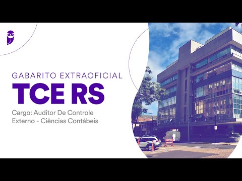 Gabarito Extraoficial TCE RS - Auditor de Controle Externo - Ciências Contábeis