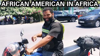 AFRICAN AMERICAN TOUR OF MOMBASA KENYA ON HIS MOTORBIKE/ Mombasa Tour 2021