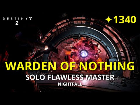 Warden of Nothing - Solo Flawless 1340 Master Nightfall (No Cheese) | Destiny 2 (PS5)