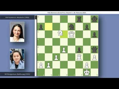 IM Batkhuyag Munguntuul vs GM Alexandra Kosteniuk | FIDE Women's Grand Prix 2024-2025 | Round 1
