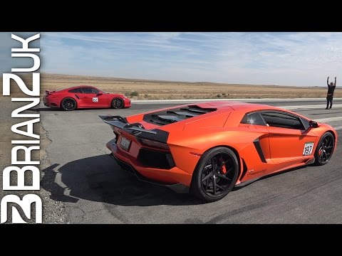 Lamborghini Aventador vs. Porsche 991.2 Turbo S - Drag Race