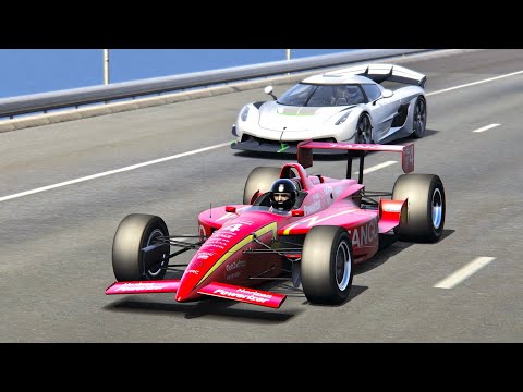 Koenigsegg Jesko vs IndyCar 1999 - Drag Race