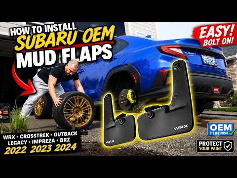 How to install Subaru OEM mud flaps WRX, Crosstrek, Outback, Legacy, Impreza, BRZ 2022 2023 2024