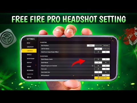 Free Fire Pro Headshot Settings [ Secret ] Sensitivity + Fire Button Size | New Headshot Setting ~