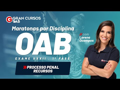 Maratonas por disciplinas: Processo Penal - Recursos com Prof. Lorena Ocampos