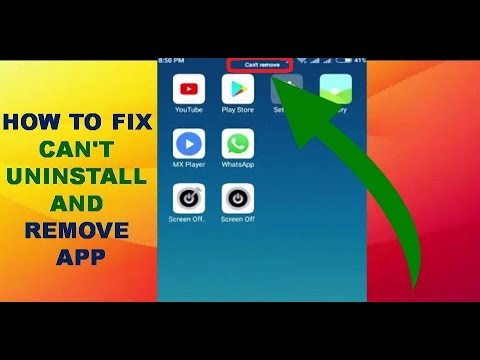 How to Fix Can't Remove and Uninstall App