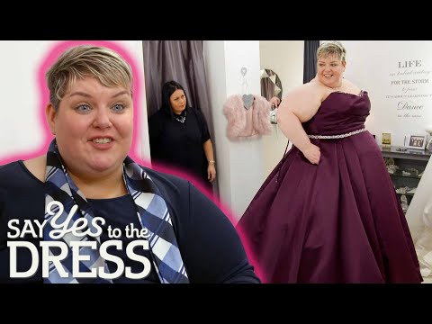 Bride's Aubergine Dress Helps Her Feel Beautiful And Confident! | Curvy Brides Boutique