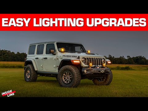 Jeep Wrangler Easy Lighting Upgrade (GG Lighting Bumper and Ditch) Amber Light Mod | Inside Line