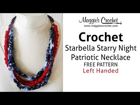 Starbella & Starry Night Necklace Free Crochet Pattern - Left Handed