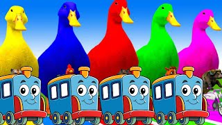 Color Train Choo Choo Choo - Learn color with | Kids Spaceship | Nursery Rhymes & Poem Song