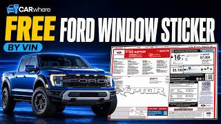 Free Ford Window Sticker Lookup by VIN | Original Monroney Label