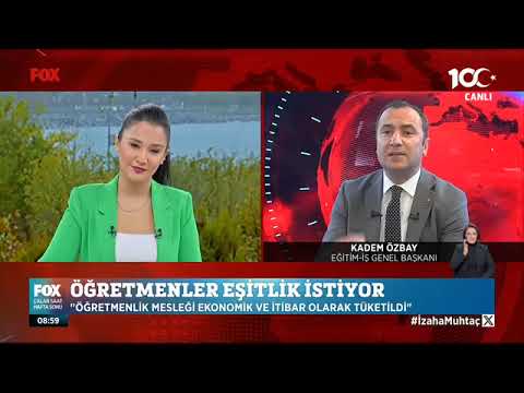 Genel Başkanımız Kadem Özbay, Fox Tv`de Ezgi Gözeger`in sunduğu Çalar Saat programının canlı yayın konuğu oldu. Genel Başkanımız 24 Kasım öncesinde eğitimin ve eğitimcilerin sorunları ve taleplerini canlı yayında ifade etti. | EĞİTİM İŞ