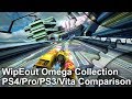 [4K] WipEout Omega Collection: PS4/Pro/PS3/Vita - Graphics Comparison + Frame-Rate Test