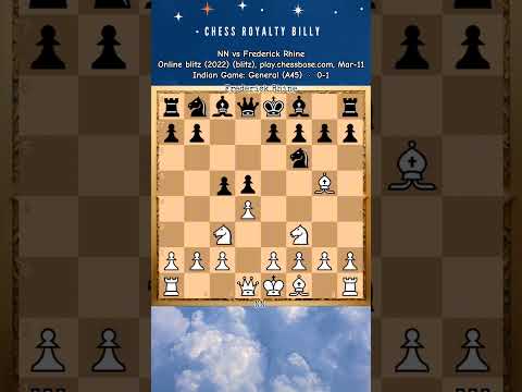 NN vs Frederick Rhine ||Online blitz (2022) #chessroyaltybilly #chess #quickcheckmate #shorts