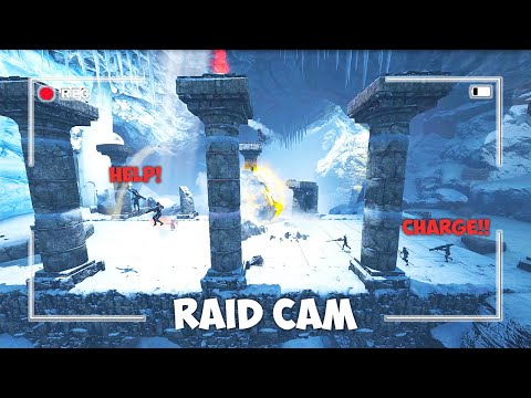 Ark Raid Cam - Day 1 Fjordur Ice Cave Raid! Intense! On Ark MTS!
