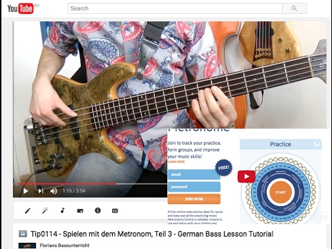 Tip0114 - Spielen mit dem Metronom, Teil 3 (Dein innerer Groove) - German Bass Lesson Tutorial