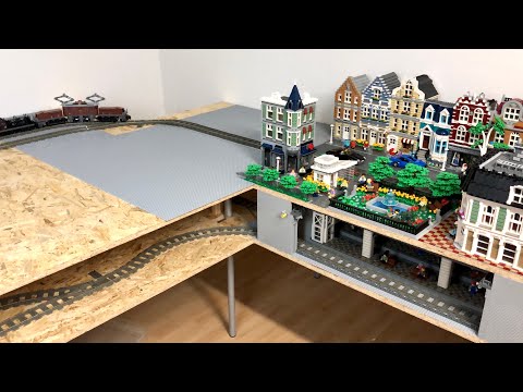 Bau einer Lego Stadt Teil 102. - Zugstrecke verbauen und neue Pflasterung
