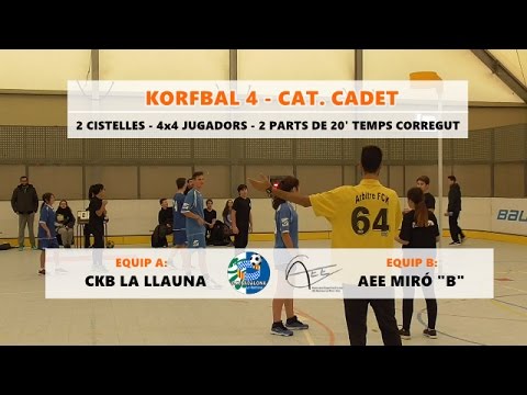 KORFBAL 4 CADET: LA LLAUNA - MIRÓ B (3/des/2016) - Fed. Cat. Korfbal