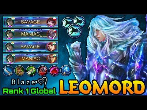 SAVAGE & SAVAGE!! Leomord Frostborn Paladin Double Gameplay - Top 1 Global Leomord Blaze•♡᭄ - MLBB