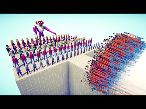 100x RANDOM UNITS + GIANT vs DUO GODS - Totally Accurate Battle Simulator TABS