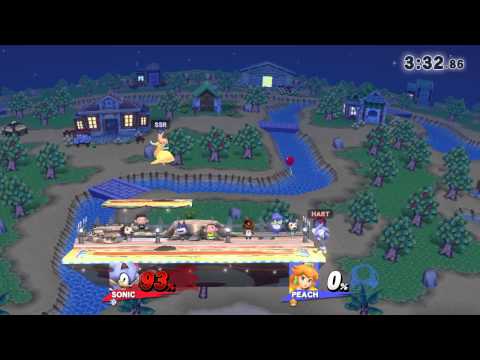 S@X Wii U 104 - Hart (Sonic) vs SSR (Peach) - Smash 4 Customs - Winners Bracket