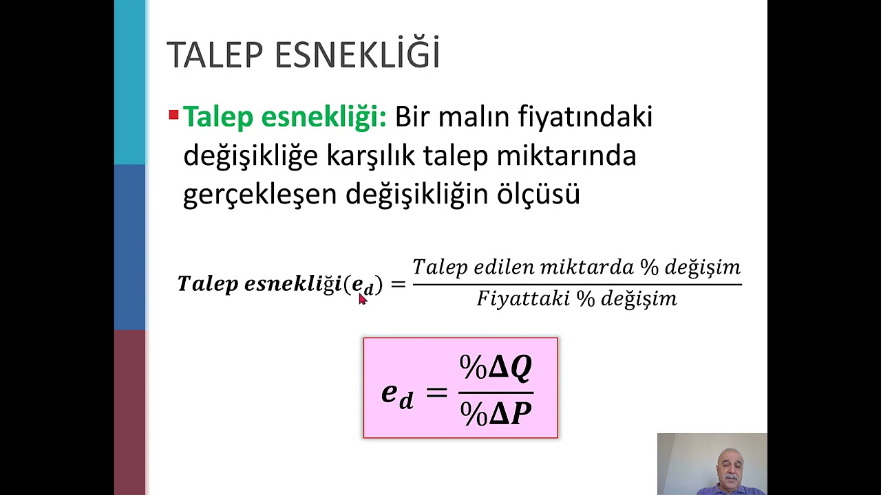 Esneklikler   Bölüm 1 Talebin fiyat esnekliği